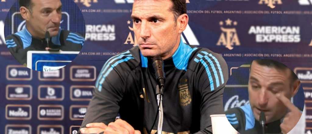 "¿Estás llorando?", emotivo momento en la conferencia de Scaloni
