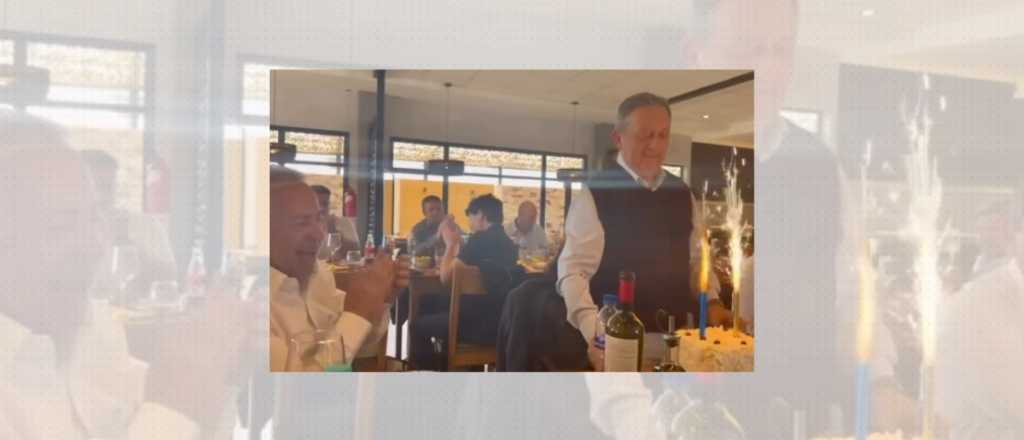 ¡Mirá quién vino! Jaque festejó su cumpleaños con Cornejo