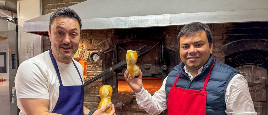 Petri y Lo Presti amasaron pan y se reunieron con empresarios en Las Heras