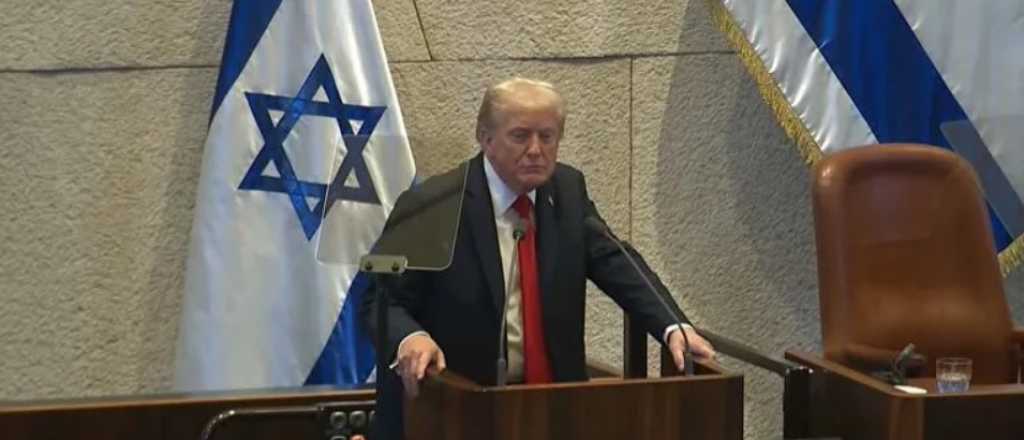Interrumpieron el discurso de Trump en el parlamento israelí