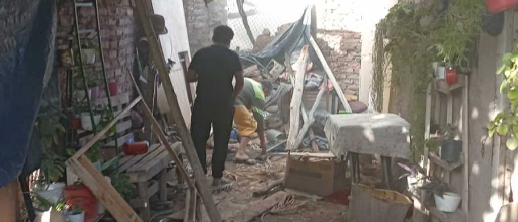 Un incendio destrozó tres casas en Guaymallén