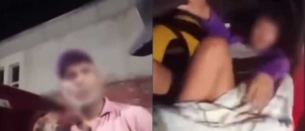 Video: un taxista llevaba a su pareja en el baúl y dieron una insólita explicación