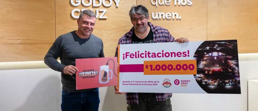 Un vecino de Godoy Cruz ganó el afiche de la Fiesta de la Cerveza 2025