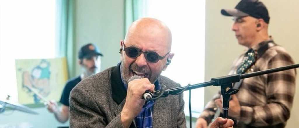 &iexcl;El Indio Solari grabando! La foto cantando con Los Fundamentalistas