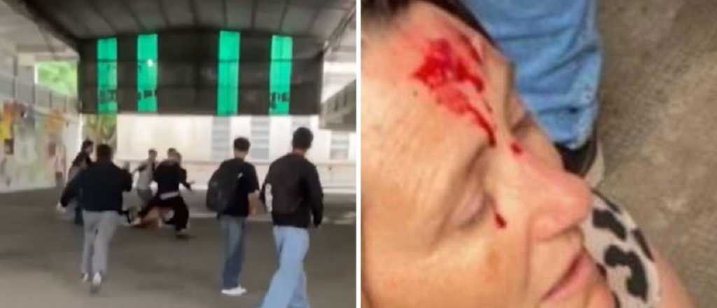 Video: pelea de estudiantes y una preceptora herida en un colegio de La Plata