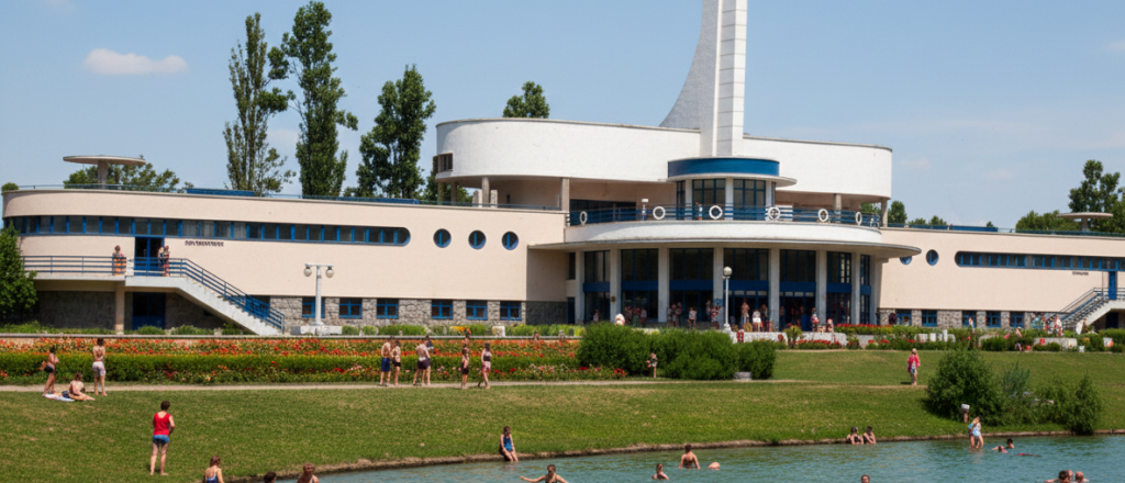 Un barco, una playa y un balneario histórico en plena Ciudad de Mendoza