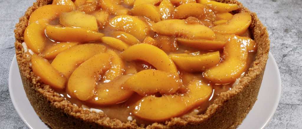 El postre del verano: cheesecake de durazno fresco y sin horno