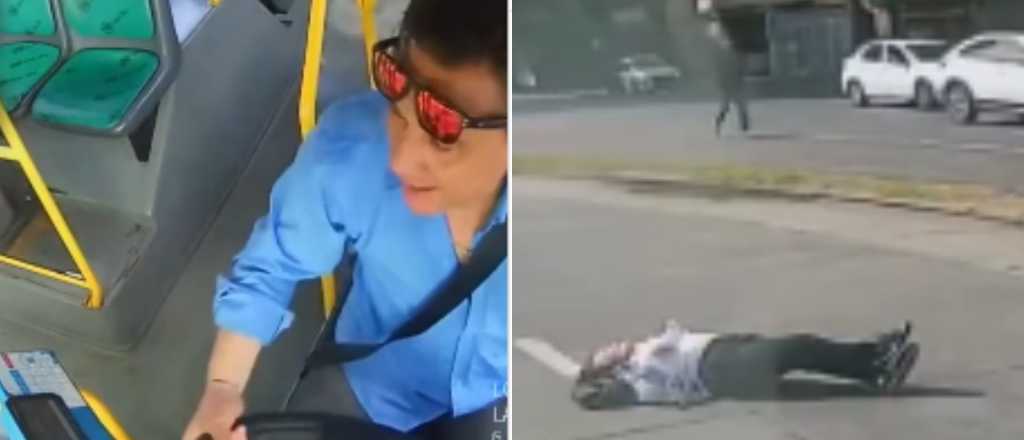 Una cámara registró el momento en el que un micro atropelló a una mujer