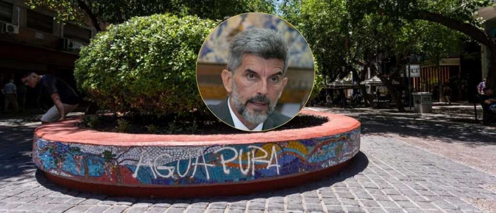 Ulpiano Suarez denunció pintadas antimineras en la Peatonal y anunció medidas