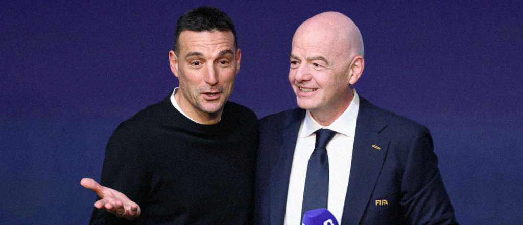 Video: Infantino se disculpó tras el papelón y Scaloni hizo lo que debía