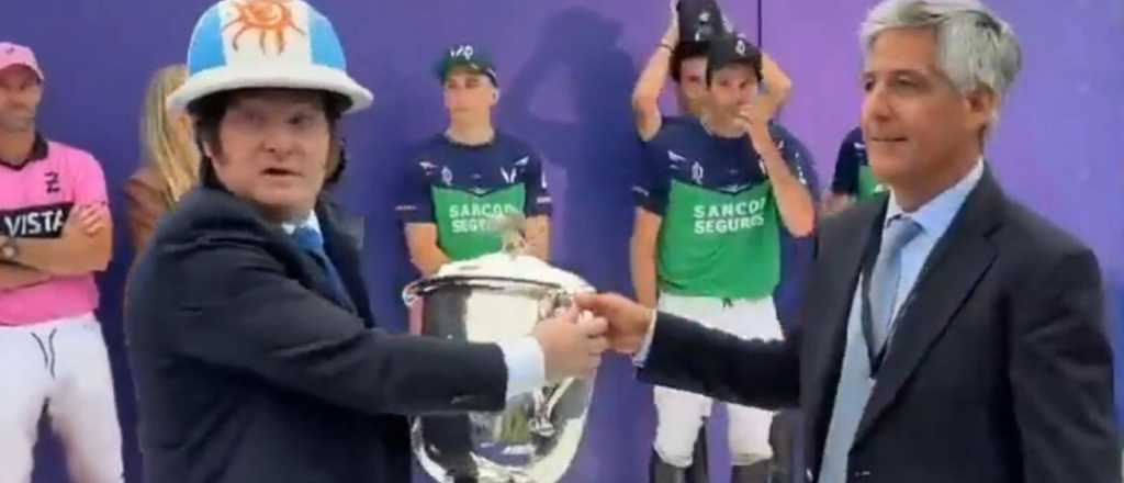 Milei asistió a la final del Abierto Argentino de Polo y entregó la Copa