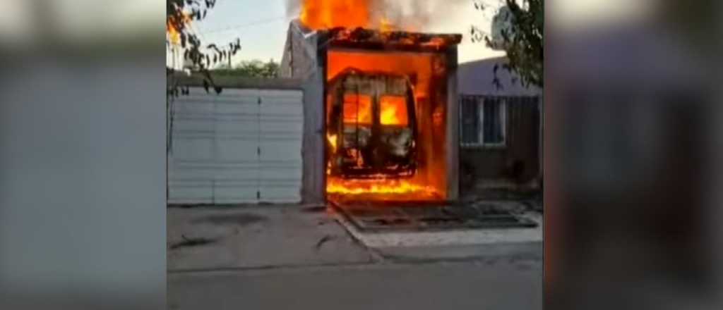 Explotó un vehículo en Guaymallén y un hombre sufrió graves quemaduras 