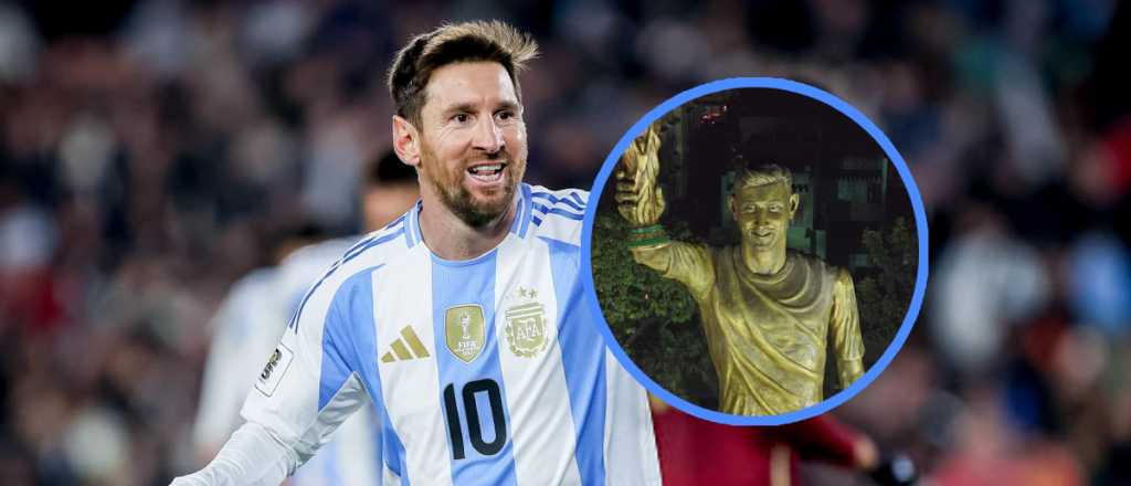 Video: la impactante estatua que le hicieron a Messi en India