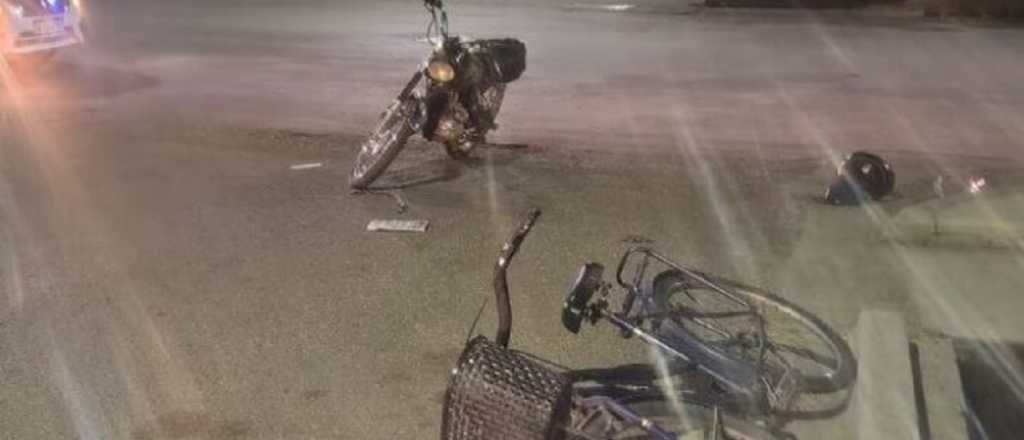 Una ciclista result&oacute; herida, la choc&oacute; un hombre en moto y alcoholizado en Tunuy&aacute;n