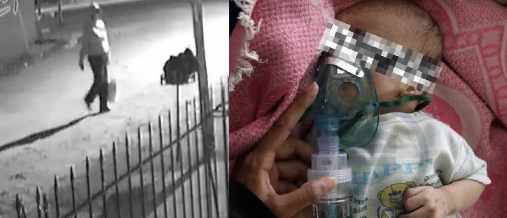 Video: una mujer abandon&oacute; en una bolsa a un beb&eacute; reci&eacute;n nacido