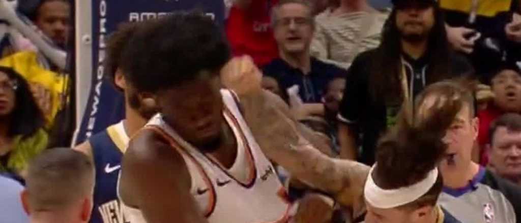 La diferencia de altura no lo detuvo: pelea en la NBA entre un base y un pivot