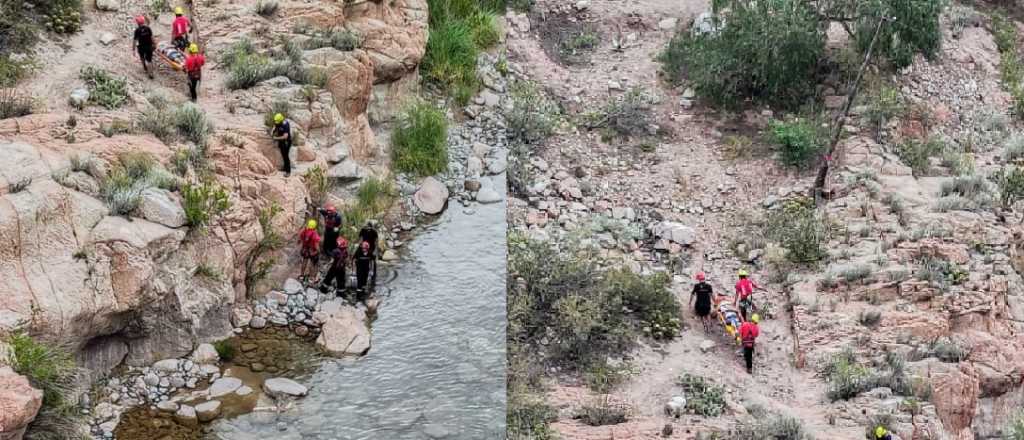 Rescataron en Cacheuta a una chica y a un hombre heridos