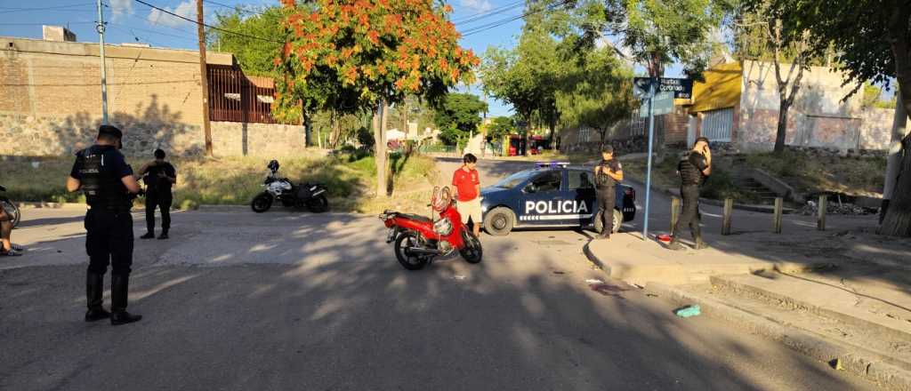 Un motociclista se accidentó en Godoy Cruz y sufrió una fractura
