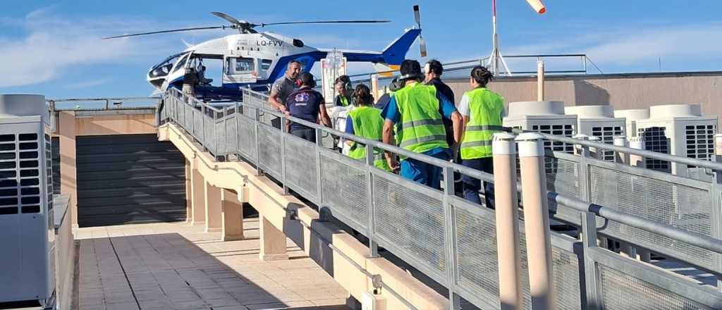 Debieron trasladar en helic&oacute;ptero a una paciente desde San Rafael a Ciudad