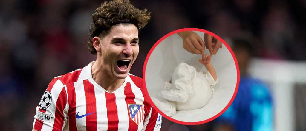 Julián Álvarez fue papá y presentó a su hijo con una foto muy particular