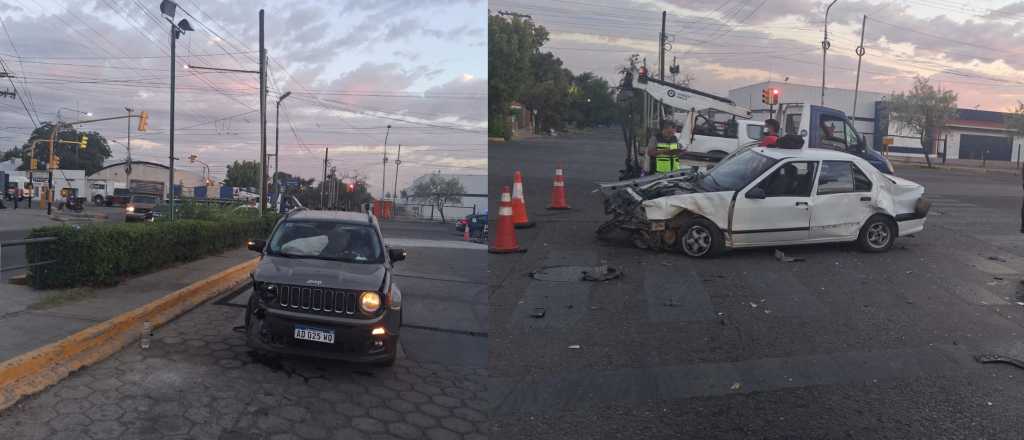 Un conductor herido tras un fuerte accidente vial en Godoy Cruz