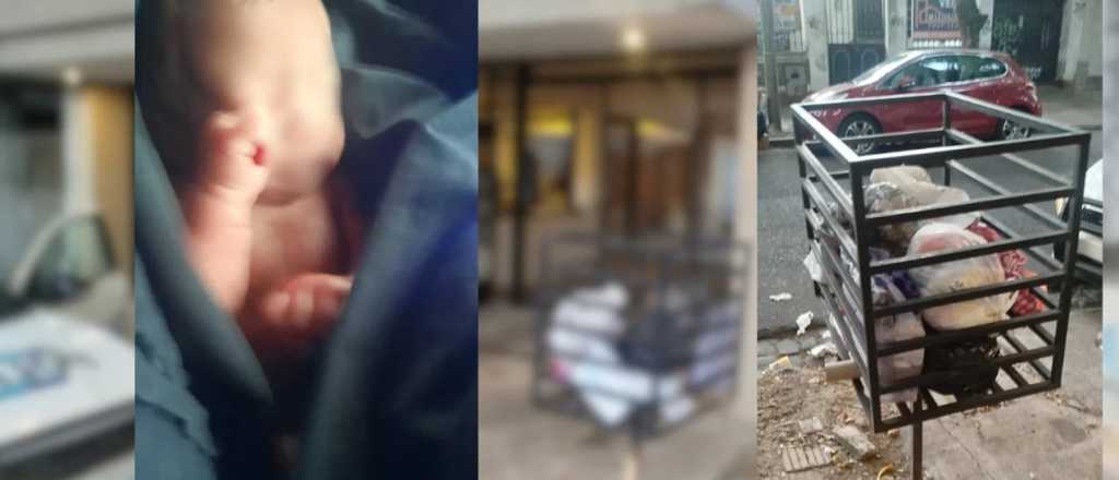 Encontraron una beb&eacute; reci&eacute;n nacida en un tacho de basura 