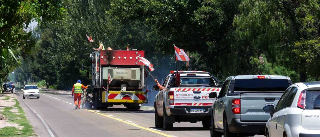 Finalizó la pavimentación y ya demarcan la Ruta 160 en San Rafael