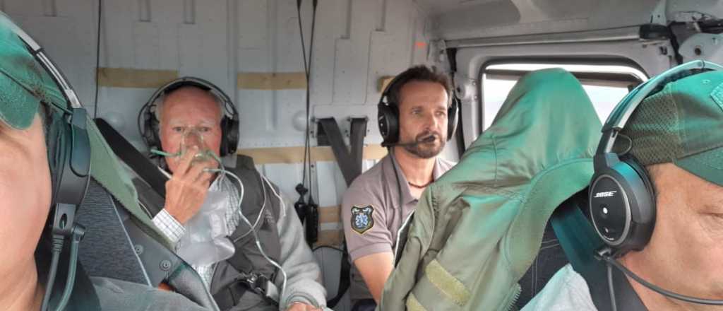 Con 78 años quería cruzar a caballo a Chile y lo rescataron en helicóptero