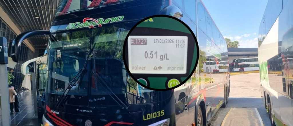 Un chofer de larga distancia alcoholizado en la Terminal de Mendoza