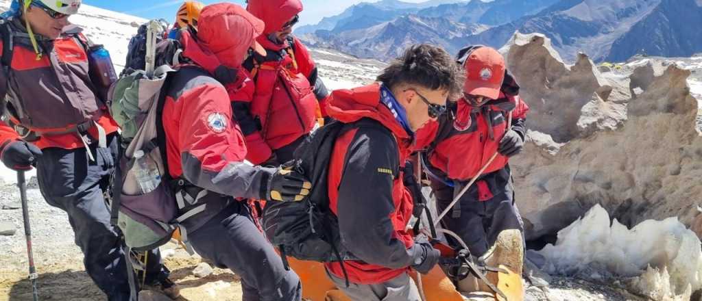 Rescataron a un andinista con un edema pulmonar en el Aconcagua