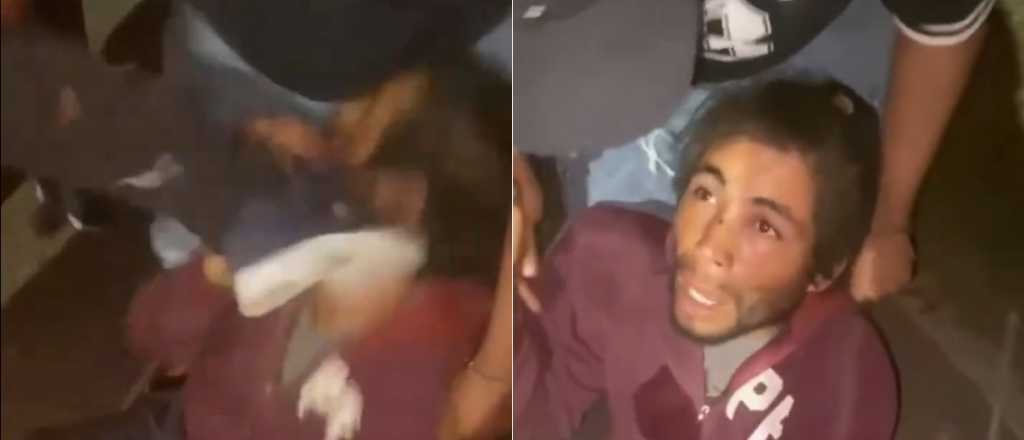 Video: feroz paliza al sospechoso de robar en una sala de salud de Guaymall&eacute;n