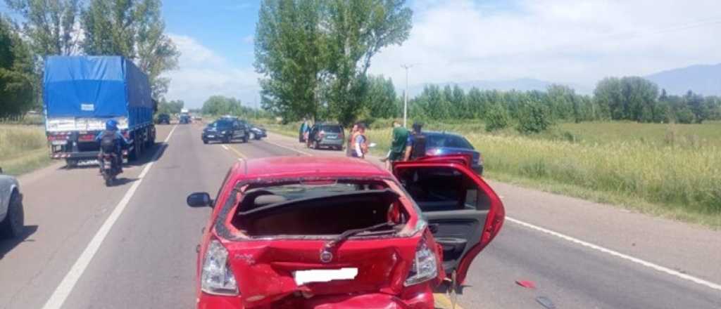 Un choque en cadena dej&oacute; un herido en San Carlos