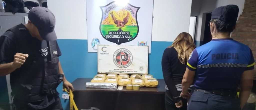 Detuvieron a una mendocina que traía 11 kilos de marihuana