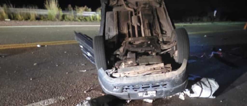 Un conductor resultó gravemente herido tras volcar en Ruta 7