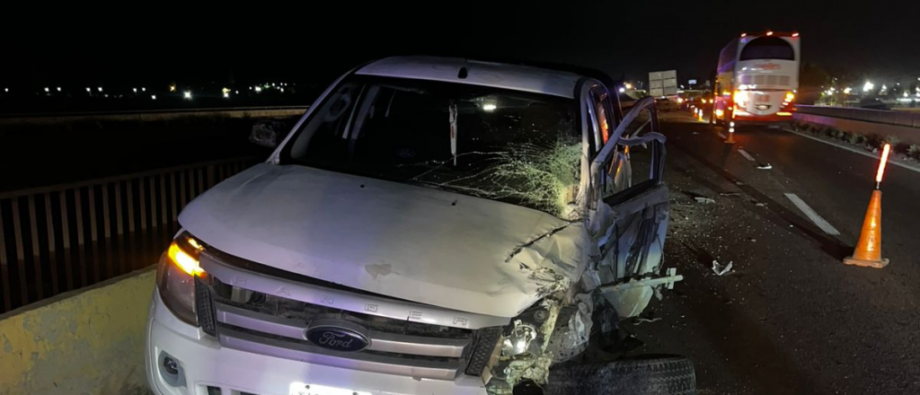 Iba por el Acceso Sur en contramano, choc&oacute; a un cami&oacute;n y huy&oacute;