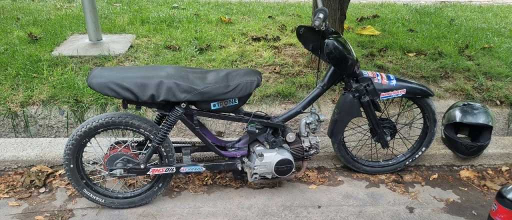 Un adolescente corría picadas en Tunuyán con una moto "Frankenstein"