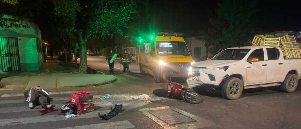 Una motociclista fue atropellada en Guaymall&eacute;n y est&aacute; grave