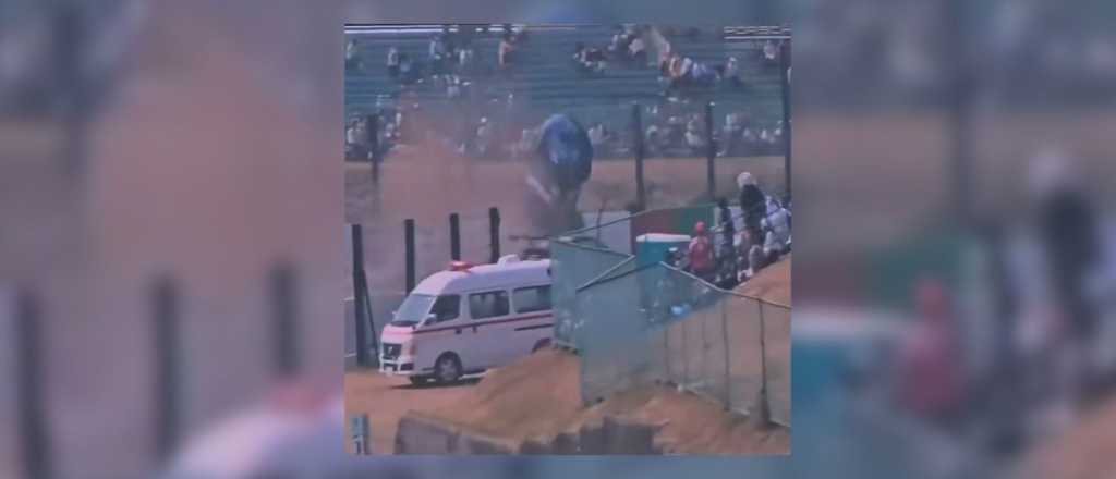 Video: el impactante choque que retrasó la largada del GP de Japón