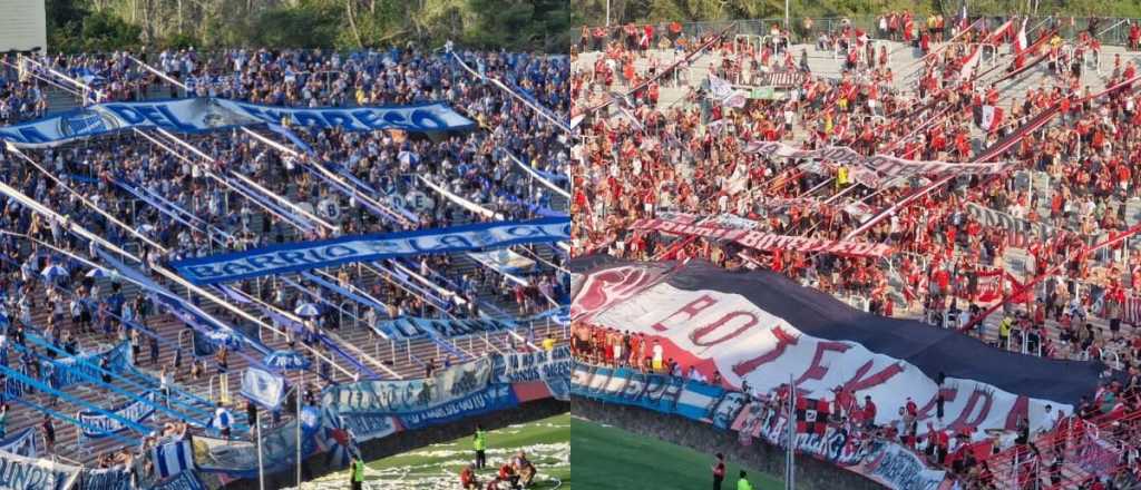 Video: los hinchas de Maipú y Godoy Cruz pusieron la fiesta en el Malvinas