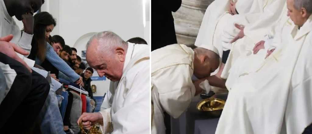 Volvieron los valores tradicionales: León XIV lavó los pies a 12 sacerdotes