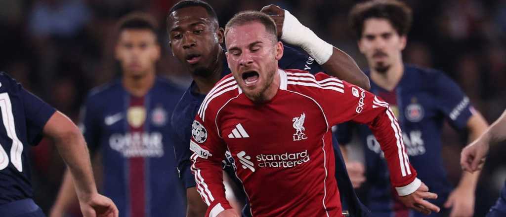 Dura derrota del Liverpool de Alexis Mac Allister frente al PSG