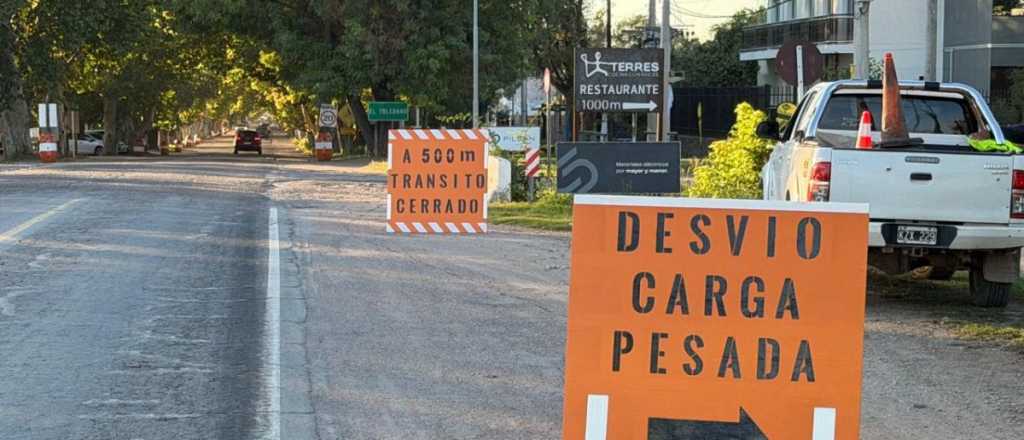 Cortes y desvíos en San Rafael por las obras de la Ruta 143