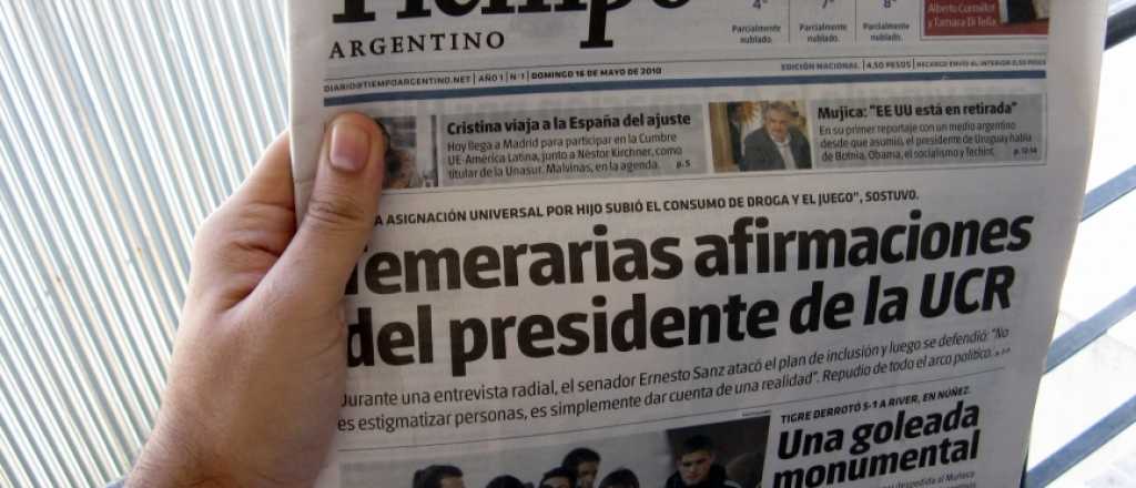 El diario Tiempo Argentino vuelve a imprimirse