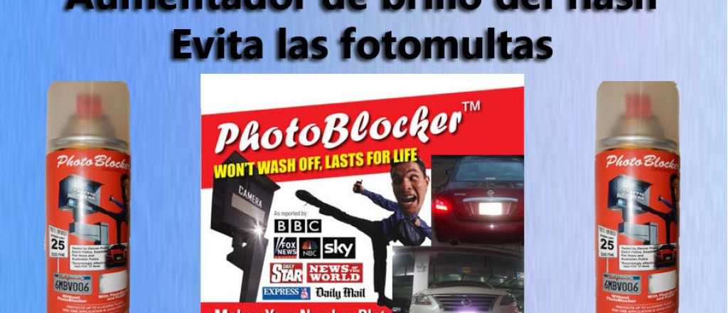 ¡Increíble! Venden aerosol "anti fotomultas" e invisible al ojo humano