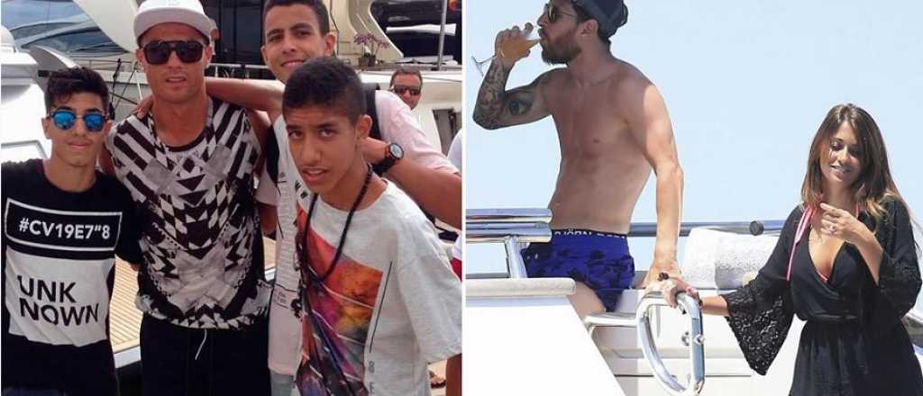 Cristiano Ronaldo se alquiló un yate enorme y se puso a metros del de Messi