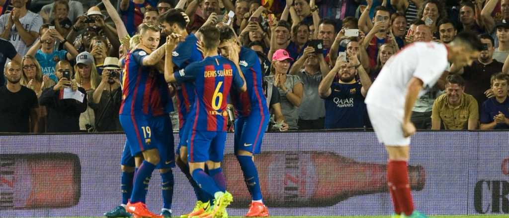 Barcelona, con un gol de Messi, goleó a Sevilla y ganó la Supercopa