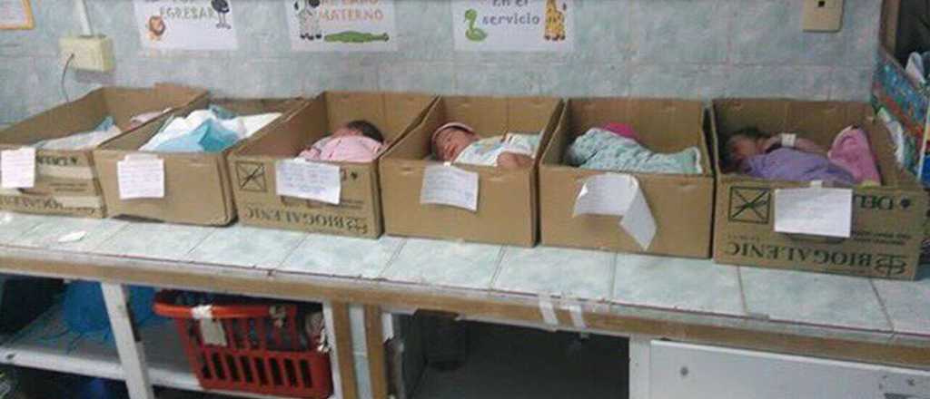Crisis en Venezuela: colocan a los recién nacidos en cajas