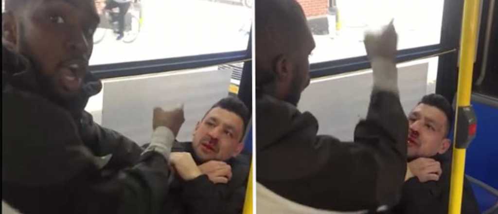 Video: un joven golpea a un hombre que abusaba de un chica en el micro